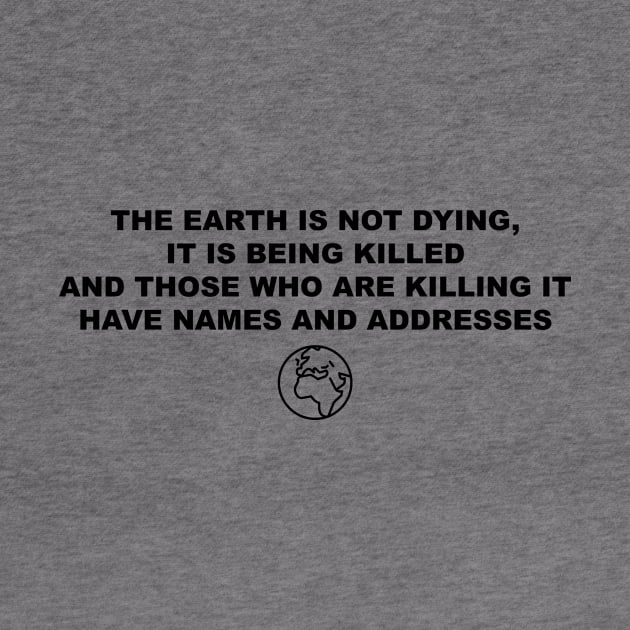 The Earth is not Dying, It is Being Killed by Fidelia